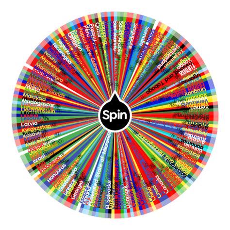 wheel with every country.